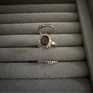 Silpada 3 ring 925 stacker retired Elegant Silver Ring Set